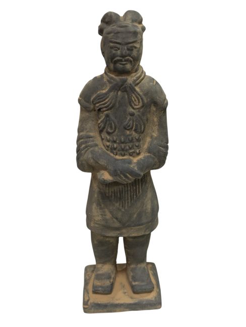 incenso em Estátua de General em Terracota Preta, 21 cm