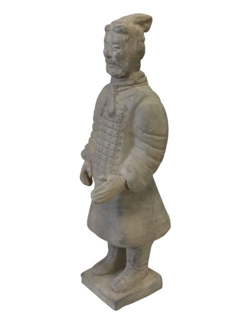 incenso em Estátua de Guerreiro Negro com Armadura de Terracota, 26cm|pt