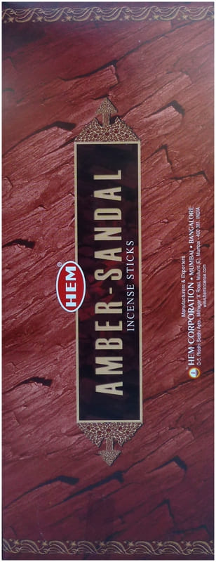 incenso em Incenso Hem Sândalo Âmbar Hexa 20g