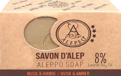 incenso em Sabonete Alepeo Alepeo Almíscar e Âmbar 8% 100g