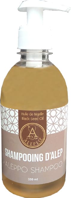 incenso em Champô Aleppo óleo de cominho preto 350ml