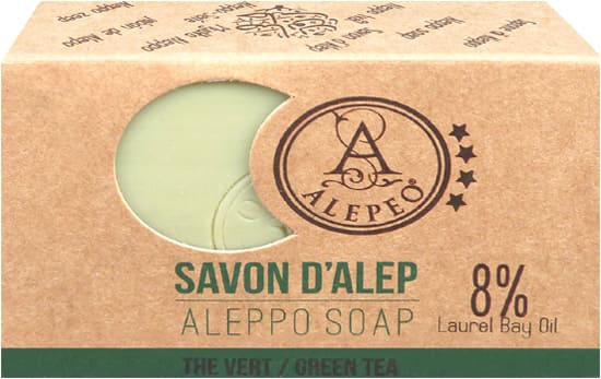 incenso em Sabonete de Chá Verde Aleppo Alepeo 8% 100g