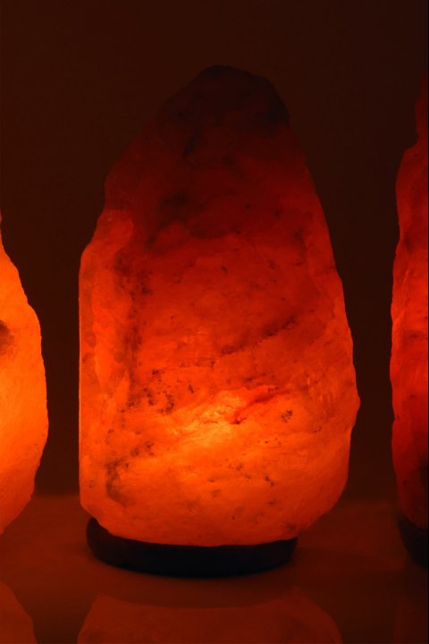 Lâmpada Natural L com Base de Madeira 7-9Kg