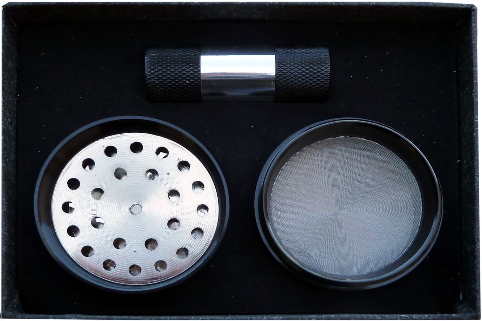Conjunto moedor 4 peças 62mm e prensa