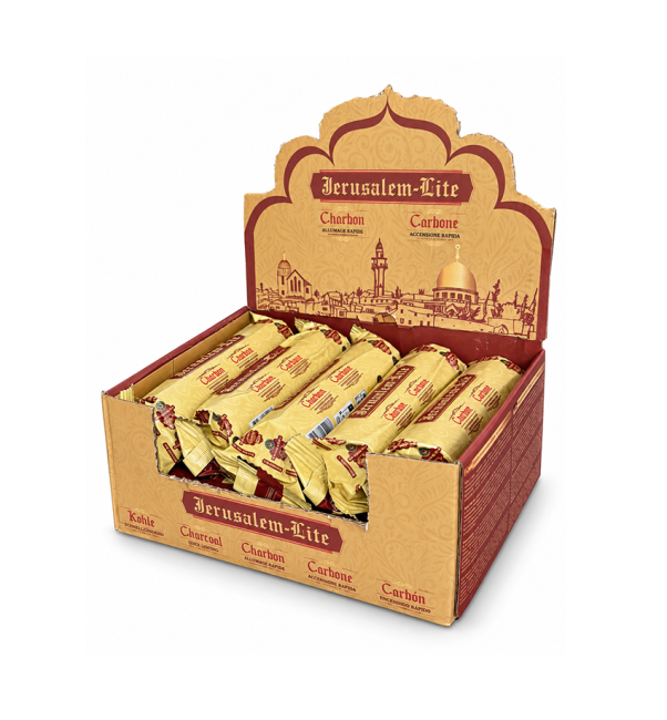 incenso em Carvão Jerusalem Lite Qualidade Superior 33 mm – 100 Pastilhas|pt