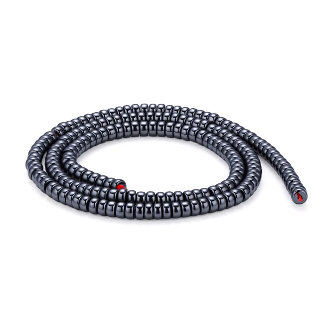 Esferas espaçadoras cilíndricas curtas de hematita – 4×2 mm