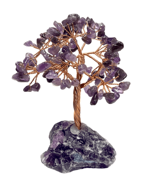 Árvore da Vida Ametista sobre Ametista Drusa 12-13cm