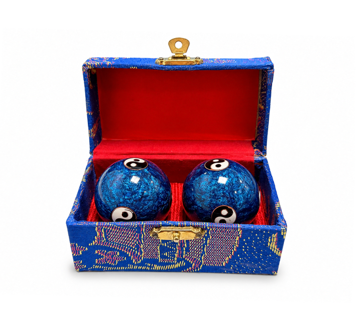 Bolas Chinesas de Massagem Yin Yang Azuis 4,2 cm