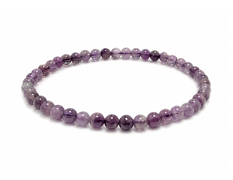 Pulseira de Ametista A contas 4-5mm