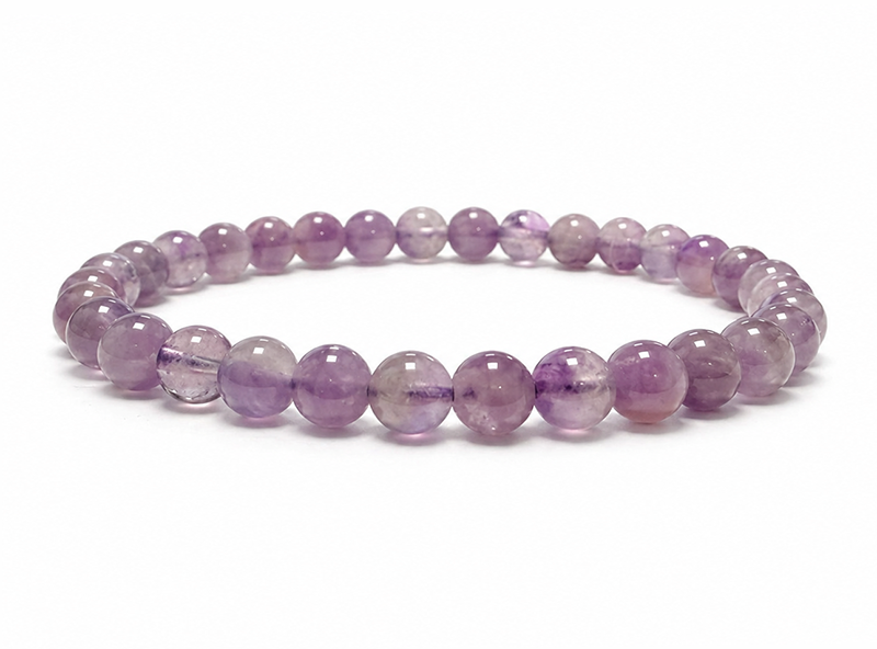 incenso em Pulseira de Ametista Lavanda A contas de 6mm