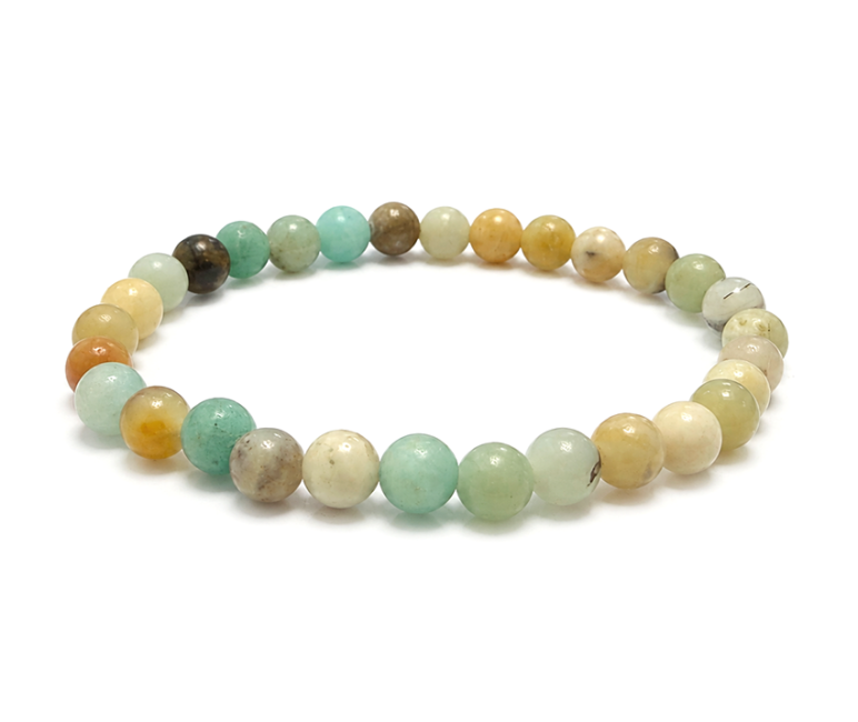 Pulseira de Amazonita Multicolor A contas 6mm