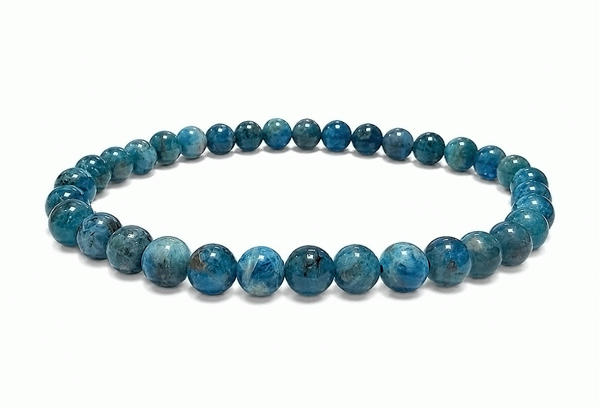 incenso em Pulseira de Apatita Azul A com Contas de 6mm
