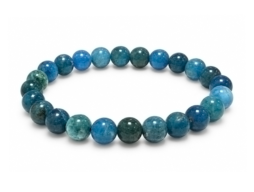 incenso em Pulseira de Apatita Azul A Contas 8-9 mm