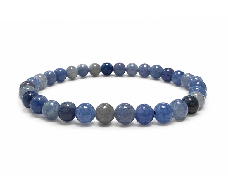 Pulseira de Aventurina Azul com contas de 6mm
