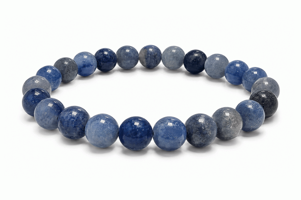 incenso em Pulseira de Aventurina Azul A contas 8mm|pt