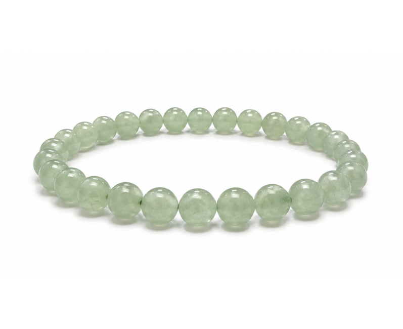 Pulseira de Aventurina Verde A com Contas de 6-7mm