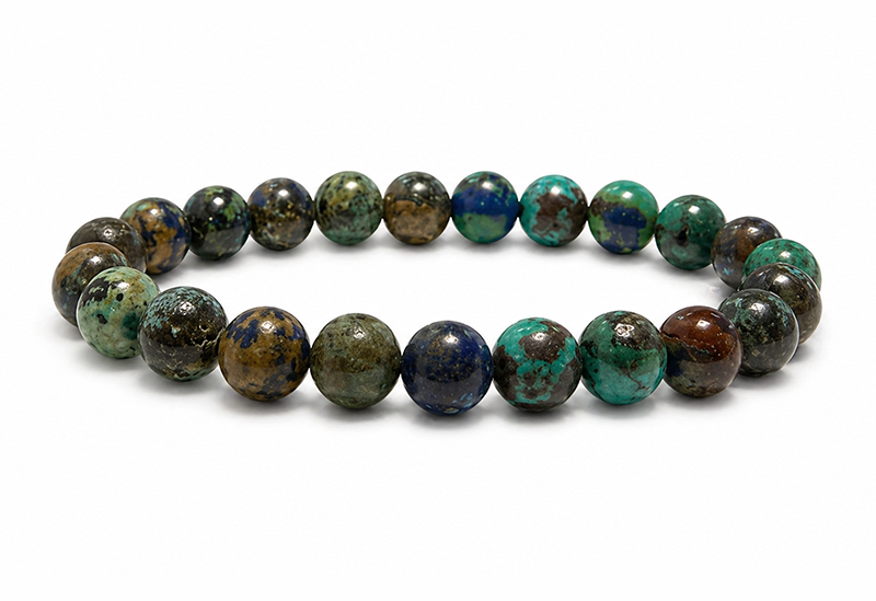 incenso em Pulseira de Azurita Malaquita Natural A contas de 8-9mm