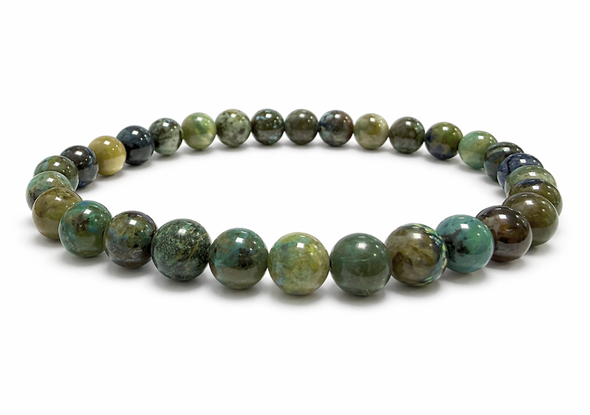 incenso em Pulseira de Azurita Malaquita Natural México A contas de 6-7mm