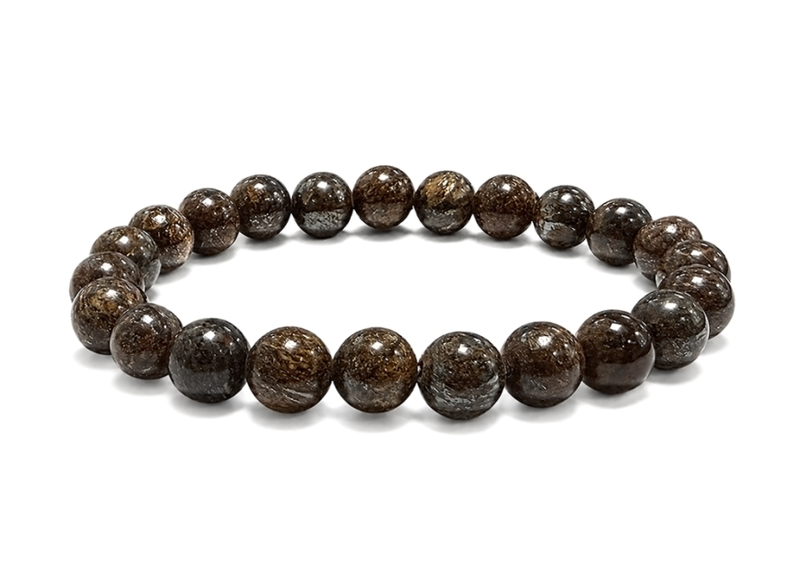 incenso em Pulseira de Bronzita AB Contas 8 mm