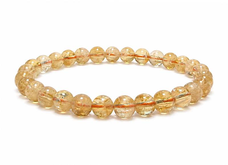 incenso em Pulseira Citrino Aquecido AA contas de 6-7mm