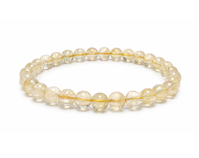 incenso em Pulseira de Citrino Natural A com Contas de 6-7mm