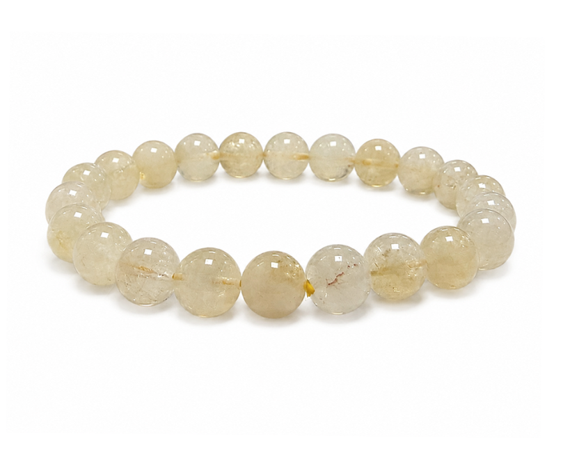 Pulseira de Citrino Natural AB com Contas de 8-9mm