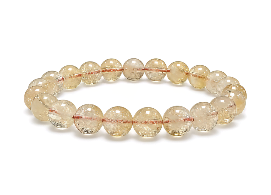 incenso em Pulseira de Citrino Natural A Contas 8-9 mm