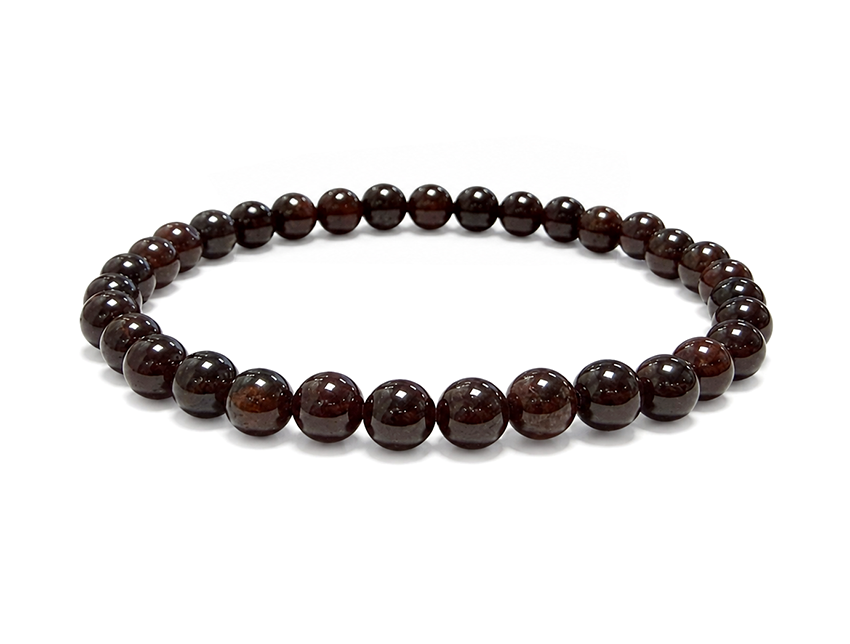 Pulseira Granada Vermelha contas 6mm