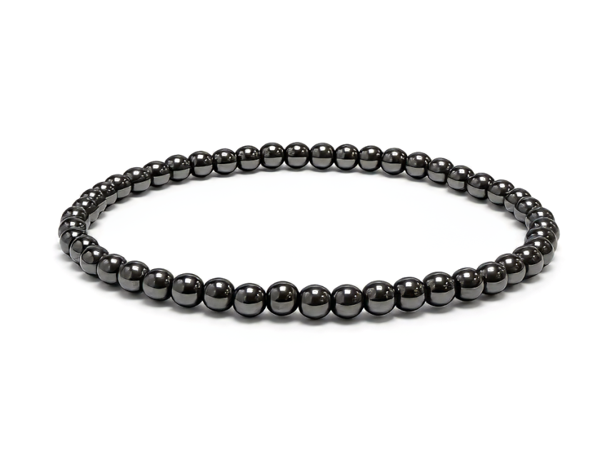 incenso em Pulseira Hematita A contas de 4mm