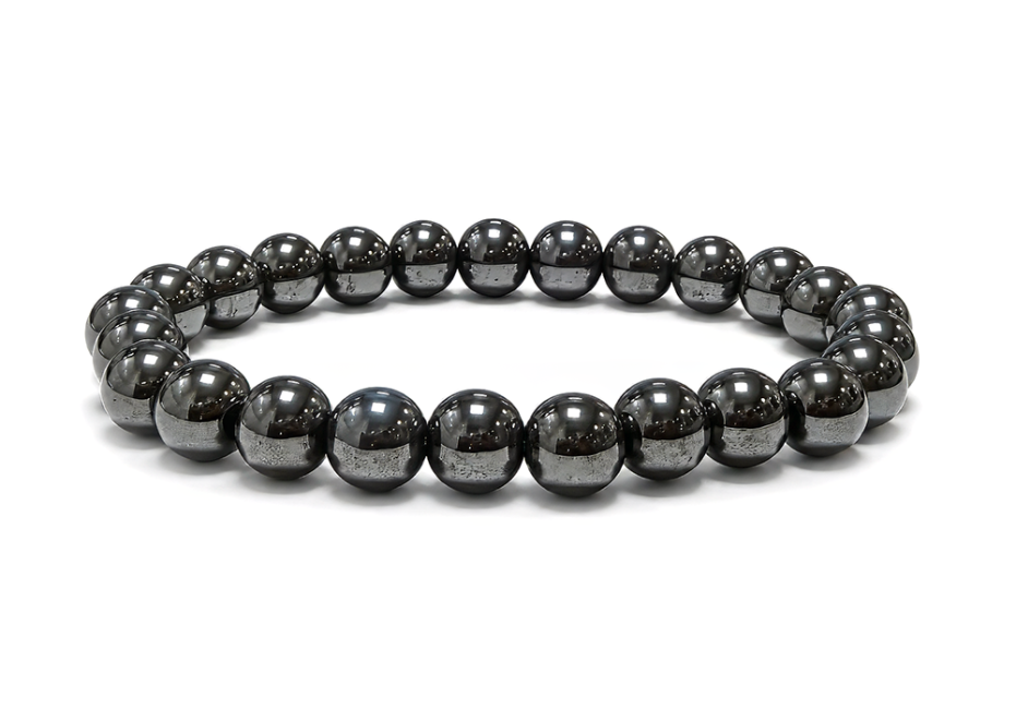 incenso em Pulseira Hematita A contas de 8mm