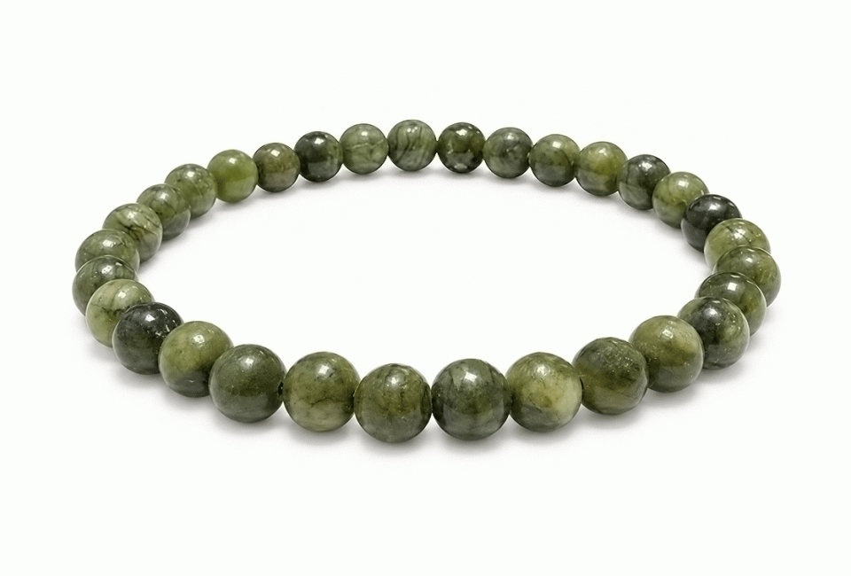 incenso em Pulseira de Jade Nefrita Qualidade A Contas 6mm