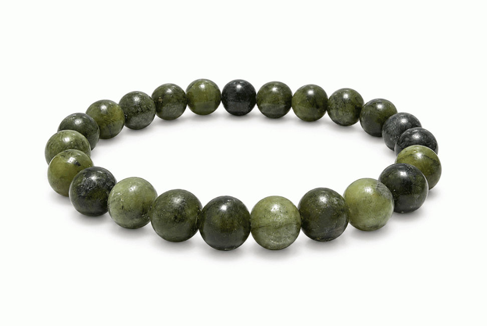 incenso em Pulseira de Jade Nefrita A com Contas de 8mm