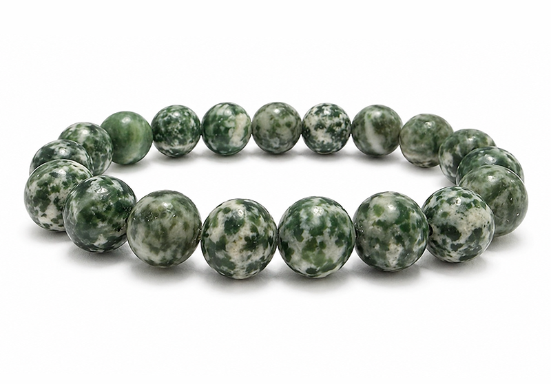 Pulseira de Jade Verde AB contas de 10mm