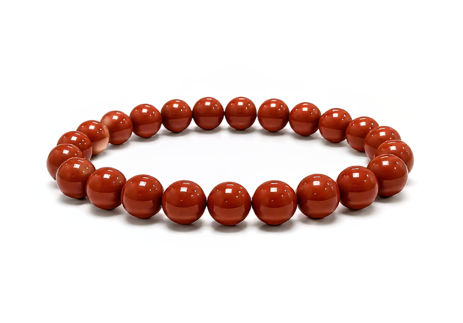 incenso em Pulseira de Jaspe Vermelho A contas 8-9mm
