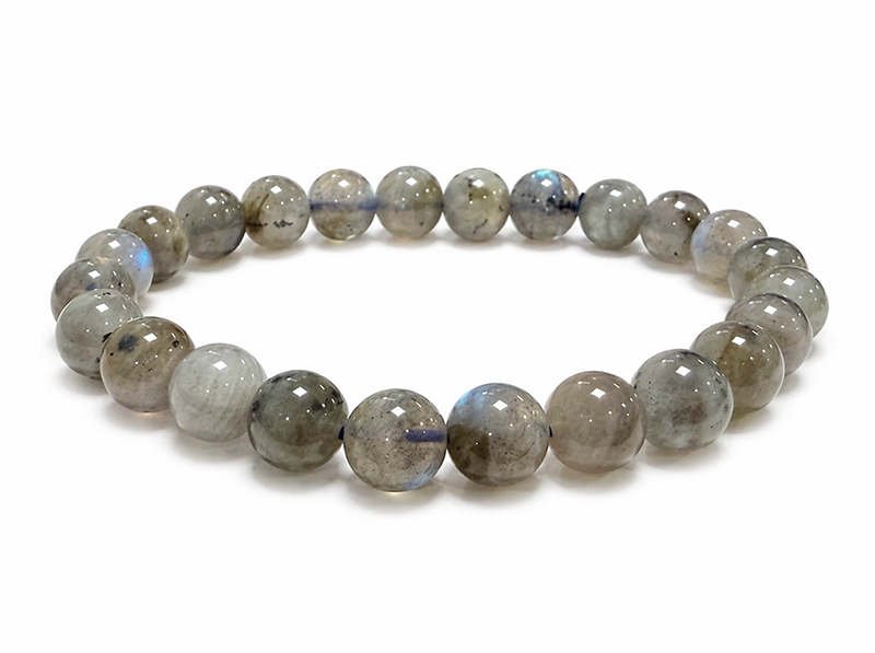 Pulseira de Labradorita AA contas de 8-9mm