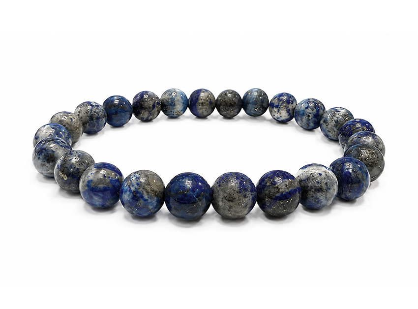 Pulseira de Lápis-Lazúli AB contas 8-9mm