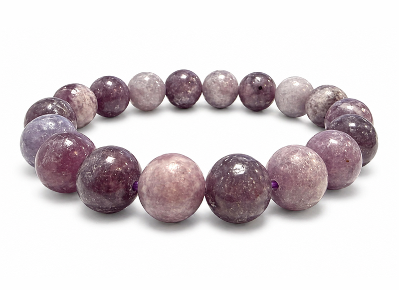 Pulseira de Lepidolita A contas de 10mm