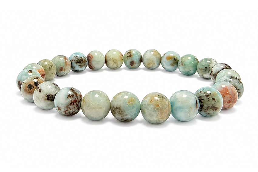 incenso em Pulseira Larimar AB contas de 8mm|pt