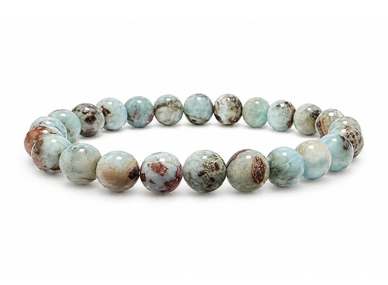 incenso em Pulseira Larimar AB contas de 8mm