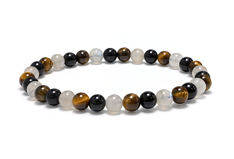 incenso em Pulseira de Labradorita Olho de Tigre Obsidiana Negra A Contas 6 mm