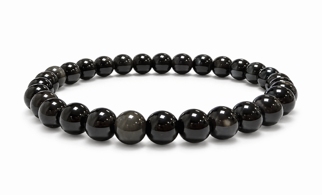 incenso em Pulseira Obsidiana Olho Celeste Rainbow A contas de 6mm