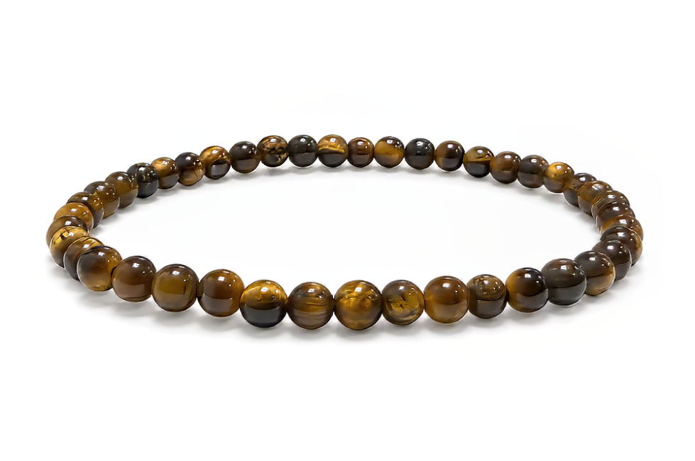 incenso em Pulseira de Olho de Tigre A Contas de 4 mm