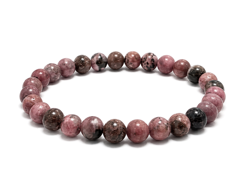 Pulseira de Rodonita A contas 6mm