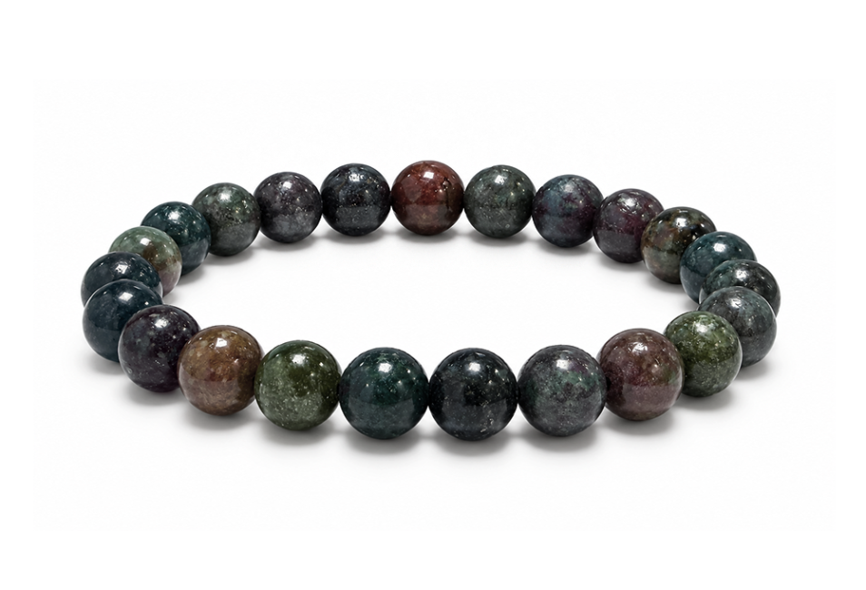 incenso em Pulseira de Rubi Safira A Contas 8-9 mm