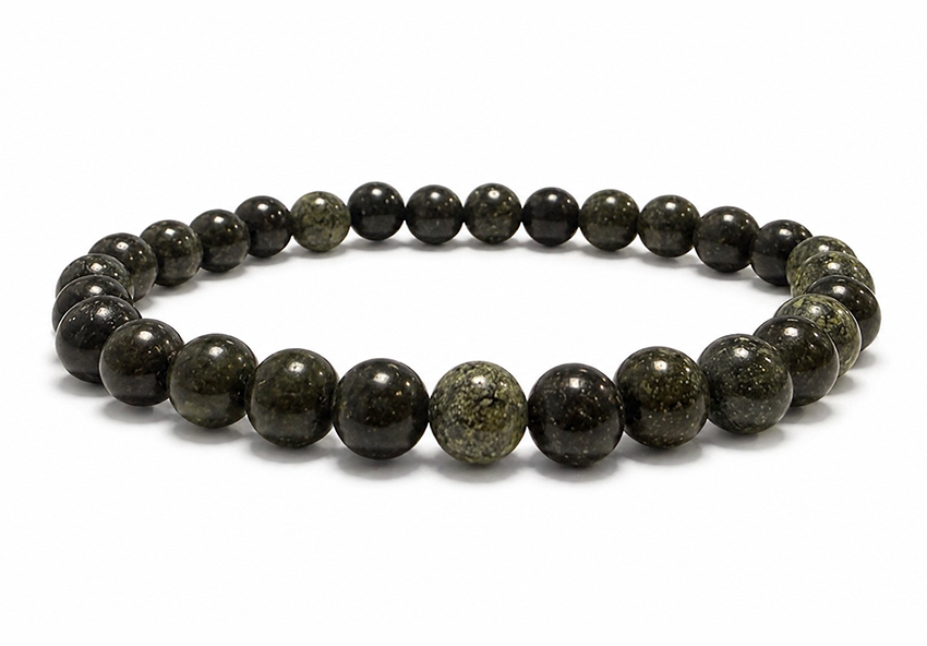 Pulseira de Serpentina do Peru AB contas de 6-7mm