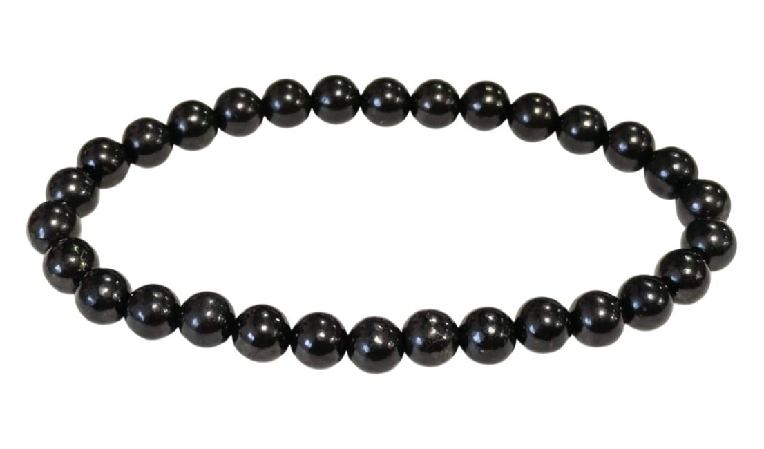 Pulseira com contas de 6mm de Shungite