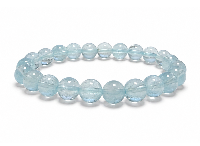 Pulseira Topázio Azul AAA contas de 8mm