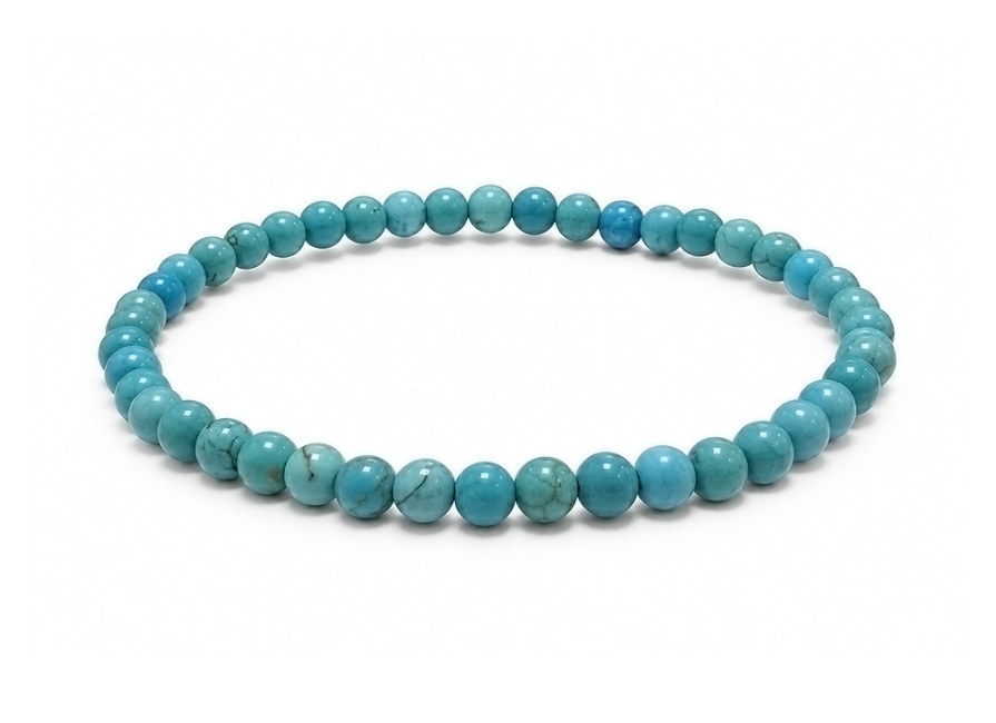 incenso em Pulseira de Turquenita Howlita Natural Tingida A Contas 4 mm