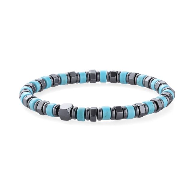 incenso em Pulseira de Turfenita e Hematita, Contas de 6mm