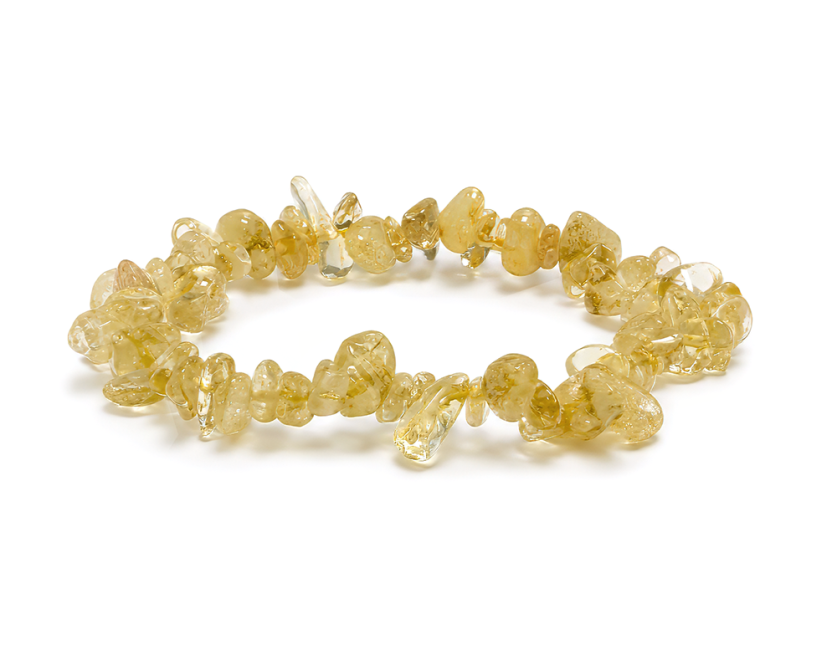 Pulseira de Chips de Citrino Natural A 5-8mm